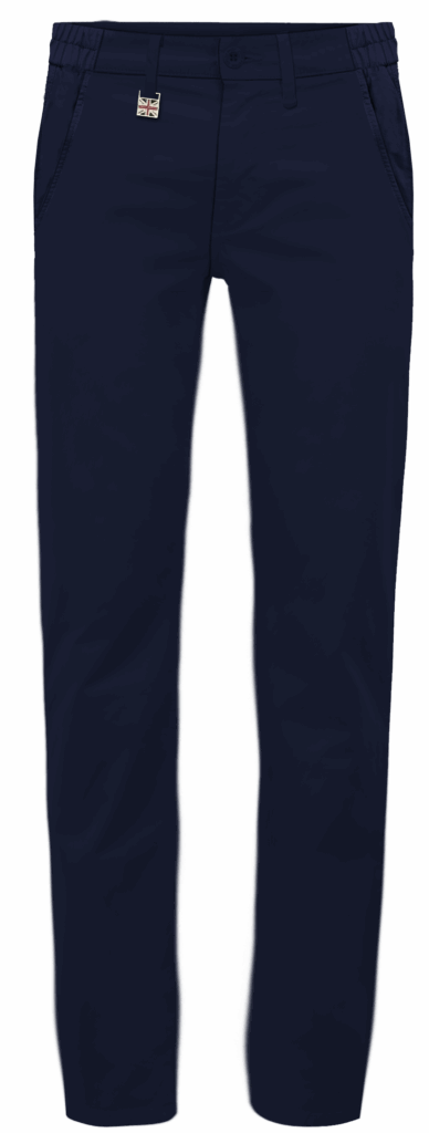 מכנסיים לגבר Stretch Textured Cotton- נייבי