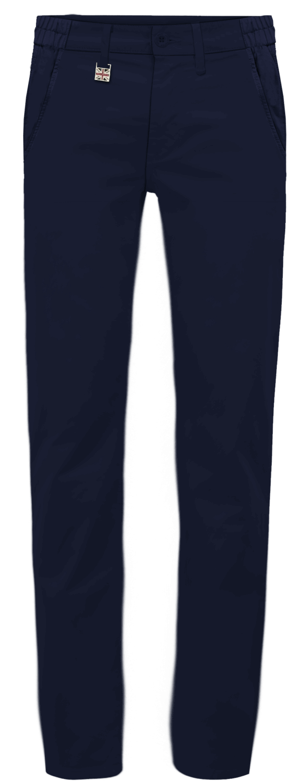 מכנסיים לגבר Stretch Textured Cotton- נייבי