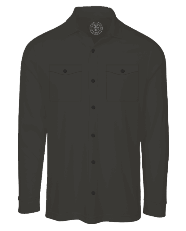 סווטשרט OVERSHIRT עם כיסים- שחור