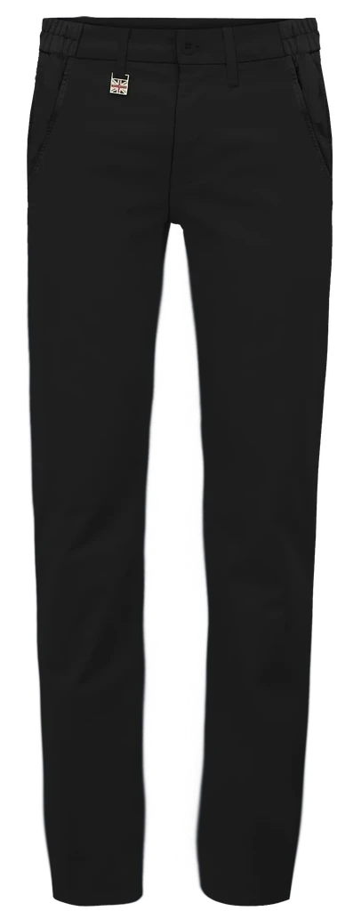 מכנסיים לגבר כותנה Slim Straight - שחור