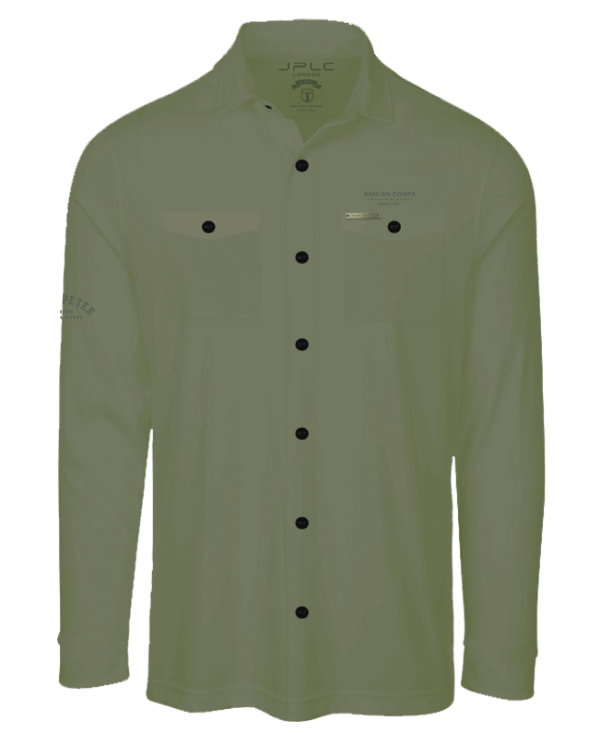 סווטשרט OVERSHIRT עם כיסים- ירוק