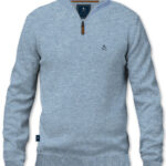 סריג לגבר 1/2 רוכסן Cashmere בורדו