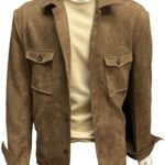 מעיל לגבר SUEDE OVERSHIRT- חום