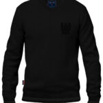 סריג לגבר V-Neck Cashmere Embroidery - אפור כהה