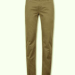 מכנסיים לגבר כותנה Slim Straight - כאמל