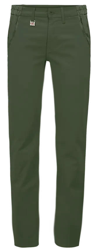 מכנסיים לגבר כותנה Slim Straight - ירוק אוליב