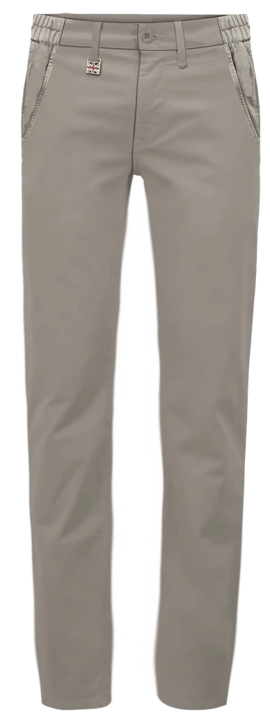 מכנסיים לגבר כותנה Slim Straight - סטון